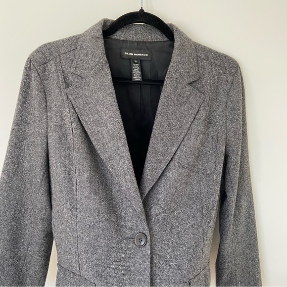 Club Monaco Wool Blazer in Charcoal Grey size 10 - Picture 4 of 11